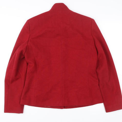 Marks and Spencer Women’s Red Classic Jacket UK 12 Polyester Cotton
