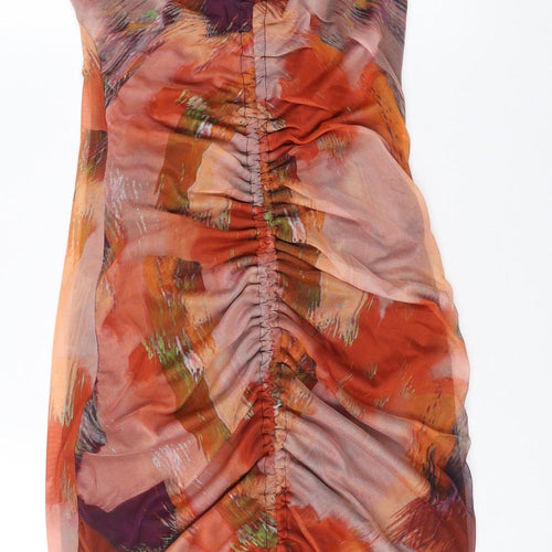 PrettyLittleThing Women’s Multicoloured Size 6 Halter Bodycon Dress