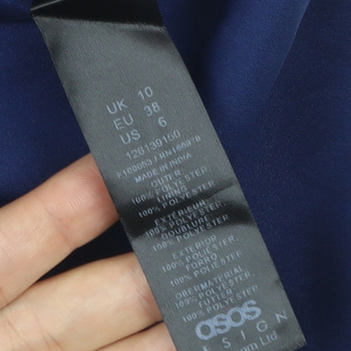 ASOS DESIGN Women’s Blue A-Line Chiffon Dress Size 10