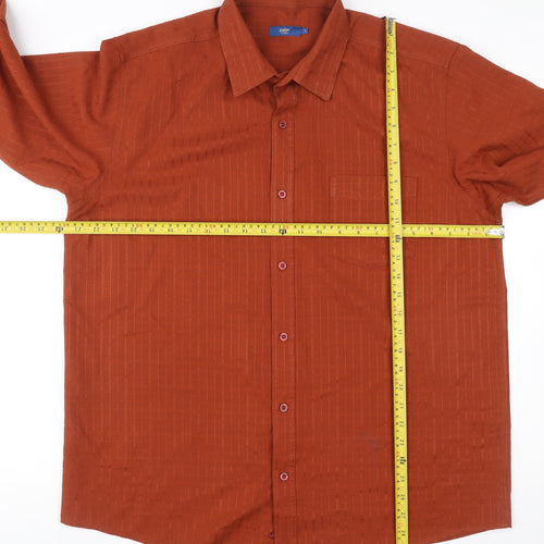 Cotton Traders Men’s Brown Long Sleeve Button-Up Shirt L 44in
