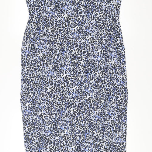 Marks and Spencer Women’s Blue Animal Print Bodycon Dress Size 14