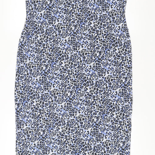 Marks and Spencer Women’s Blue Animal Print Bodycon Dress Size 14