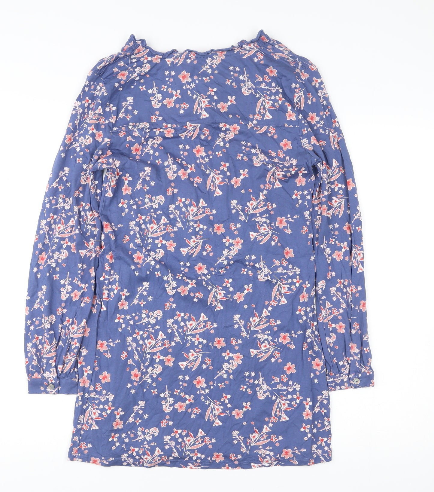 White Stuff Women’s Blue Floral Knee Length Shift Dress Size 8