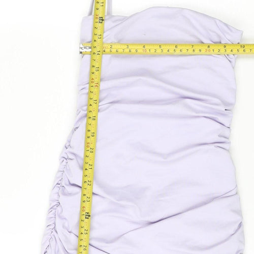 Polly Women’s Purple Size 6 Short Party Bubble Hem Strappy Dress