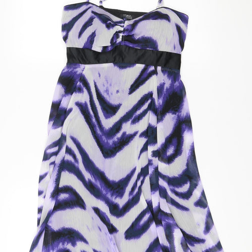 Star by Julien Macdonald Women’s Purple Animal Print Dress Size 10