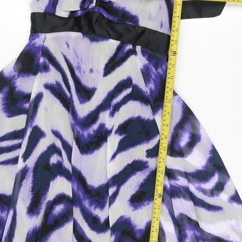 Star by Julien Macdonald Women’s Purple Animal Print Dress Size 10