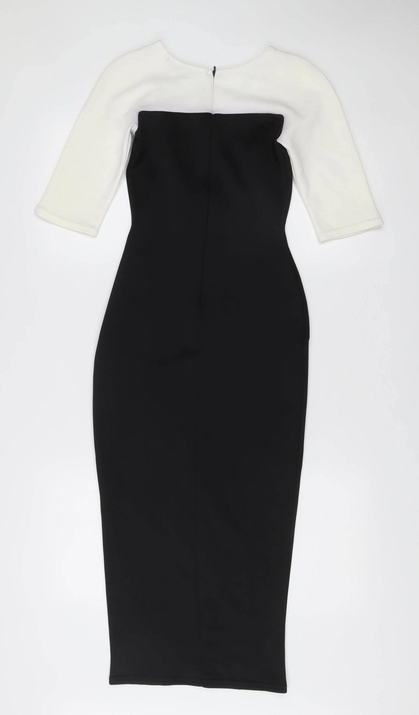 TFNC London Women's Black White Colourblock Sheath Midi Dress Size S