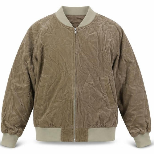 Allege Women's Brown Bomber Jacket Size 10 Cotton Blend Zip Casual