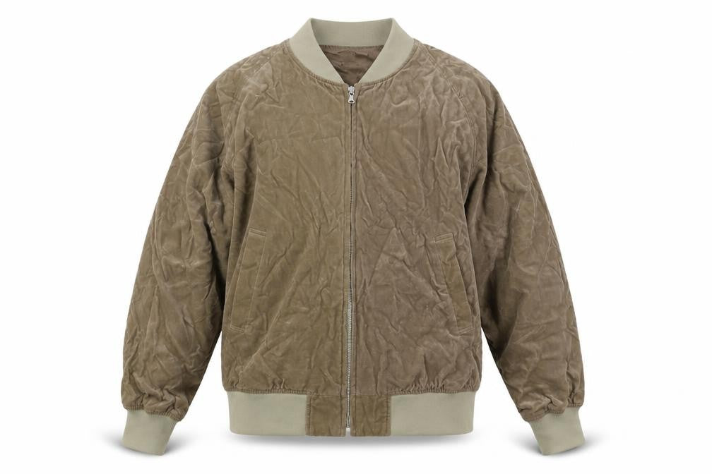Allege Women's Brown Bomber Jacket Size 10 Cotton Blend Zip Casual