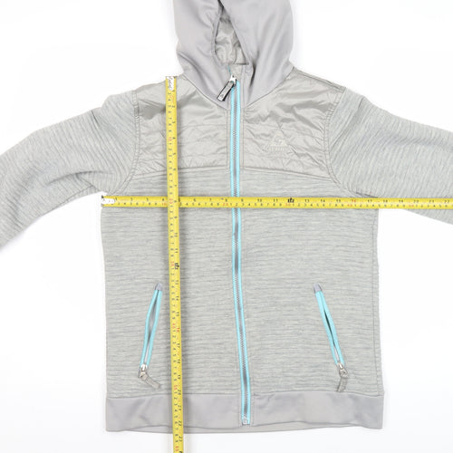 Gerry Boys Grey Hooded Full Zip Jacket L 13 Years Polyester Outdoor