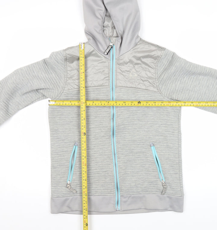 Gerry Boys Grey Hooded Full Zip Jacket L 13 Years Polyester Outdoor