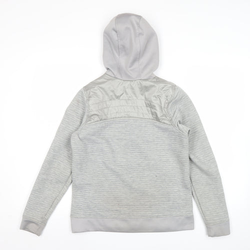 Gerry Boys Grey Hooded Full Zip Jacket L 13 Years Polyester Outdoor