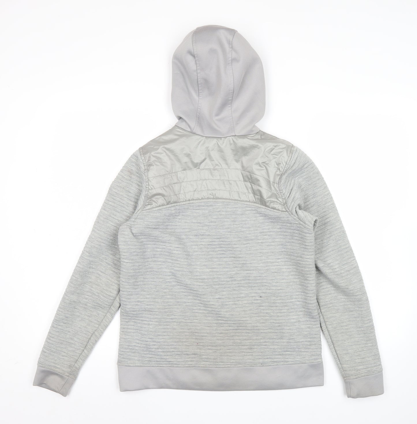 Gerry Boys Grey Hooded Full Zip Jacket L 13 Years Polyester Outdoor