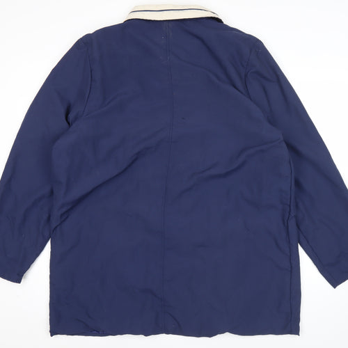 Gabriella Vicenza Womens Plus Size 20 Blue Quilted Mid-Length Coat
