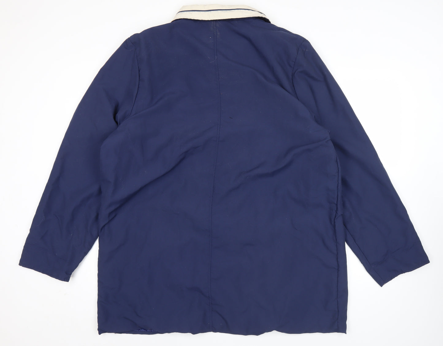 Gabriella Vicenza Womens Plus Size 20 Blue Quilted Mid-Length Coat