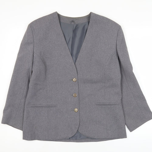 Debenhams Classics Women's Grey Size 12 Suit Jacket Blazer