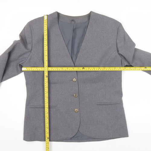 Debenhams Classics Women's Grey Size 12 Suit Jacket Blazer