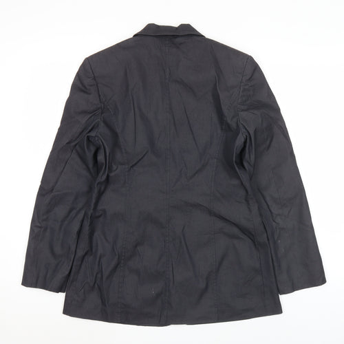 Pennyblack Womens Black UK 14 Classic Single-Breasted Blazer Jacket
