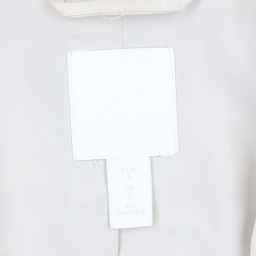 H&M Women's Beige Double-Breasted Blazer Jacket Size S