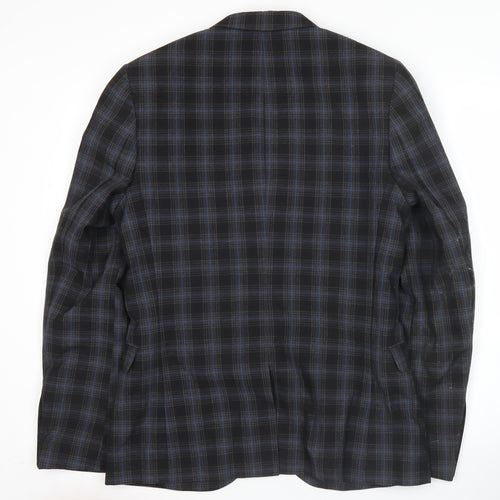 Swear & Mason Men's Black Check Blazer 38R Single-Breasted Jacket