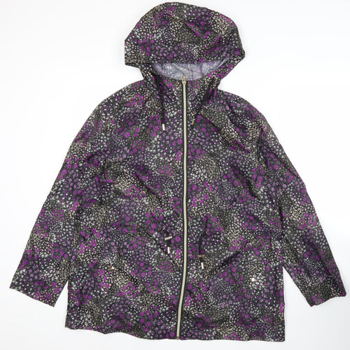 Bonmarché Women’s Multicoloured Floral Rain Coat Jacket Size 14