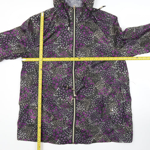 Bonmarché Women’s Multicoloured Floral Rain Coat Jacket Size 14