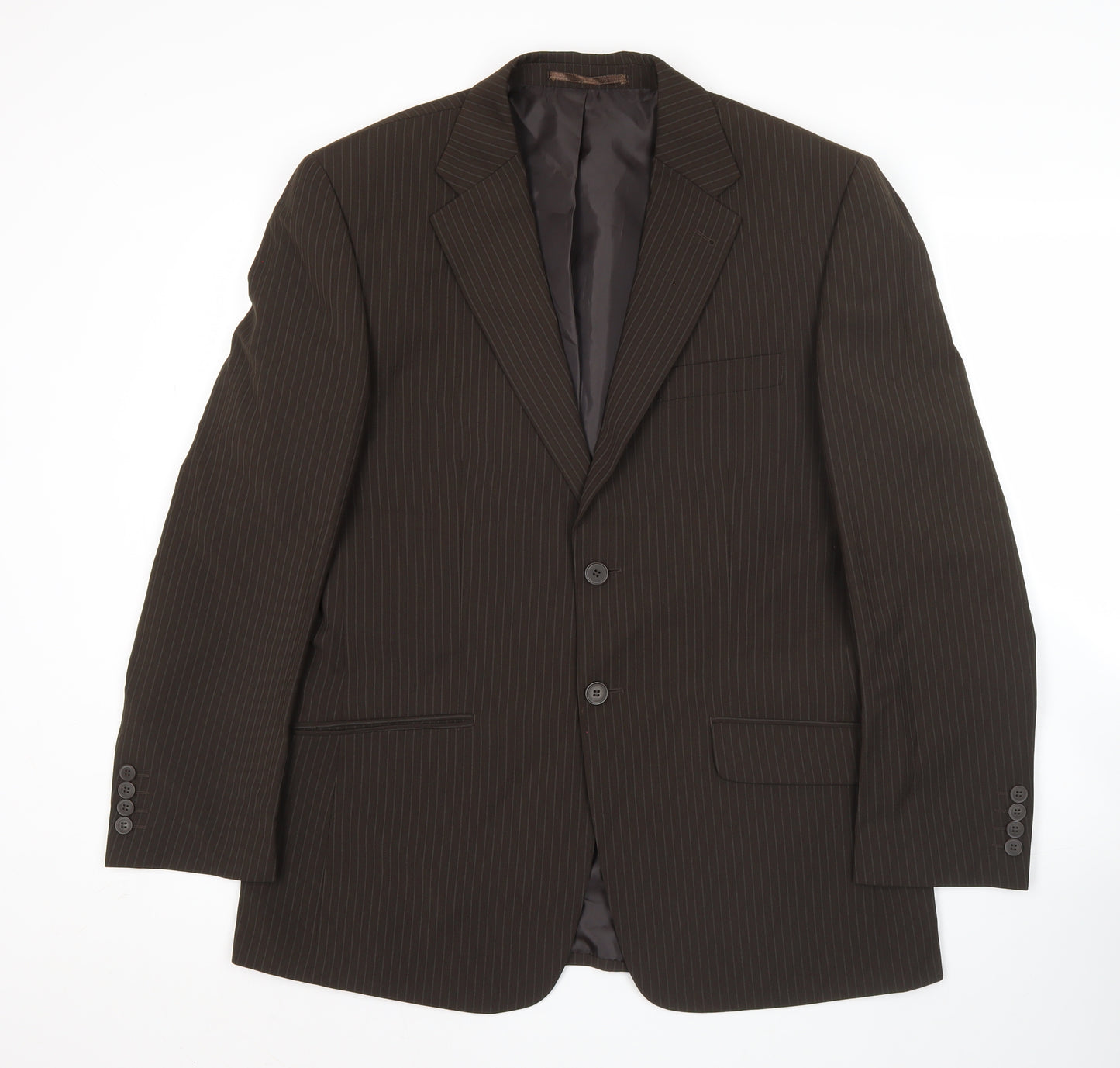 George Men’s Brown Pinstripe 40S Suit Jacket Formal Business