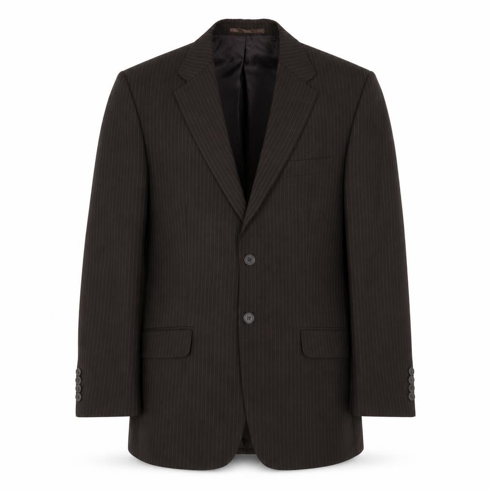 Front view of George Men’s Brown Pinstripe 40S Suit Jacket Formal Business