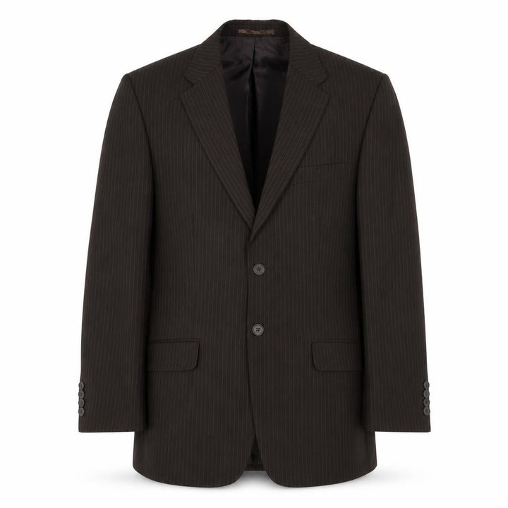 George Men’s Brown Pinstripe 40S Suit Jacket Formal Business