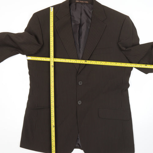 George Men’s Brown Pinstripe 40S Suit Jacket Formal Business
