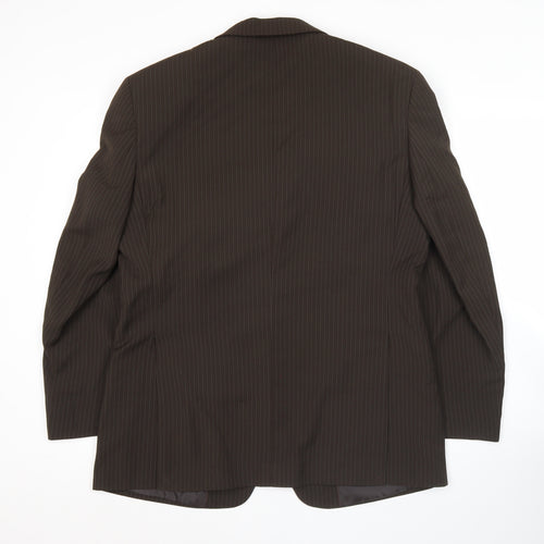 George Men’s Brown Pinstripe 40S Suit Jacket Formal Business