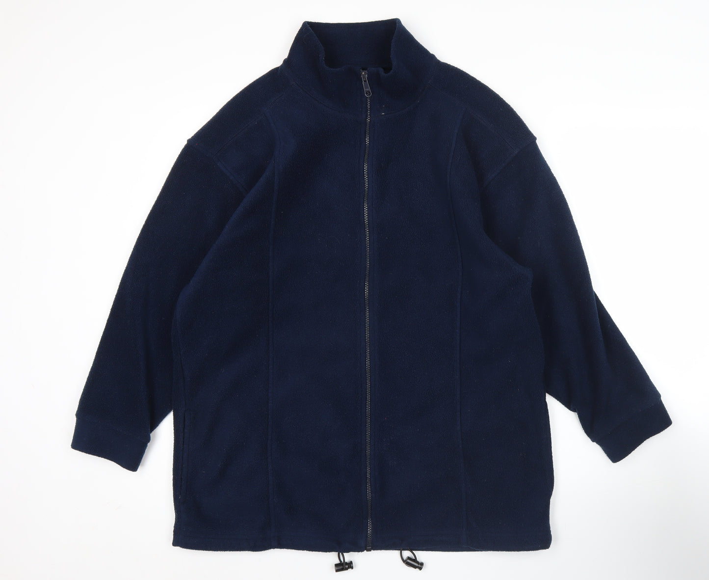 St. Bernard Womens Blue Fleece Full Zip Jacket Size 16
