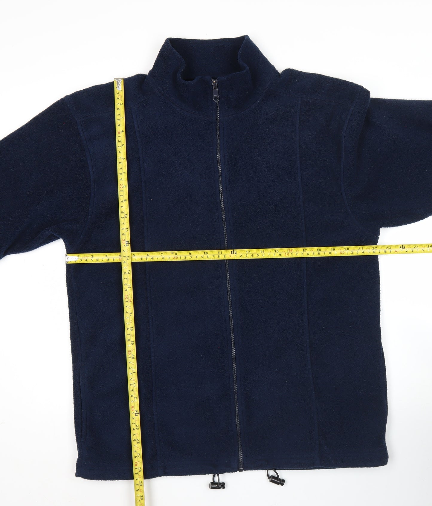 St. Bernard Womens Blue Fleece Full Zip Jacket Size 16