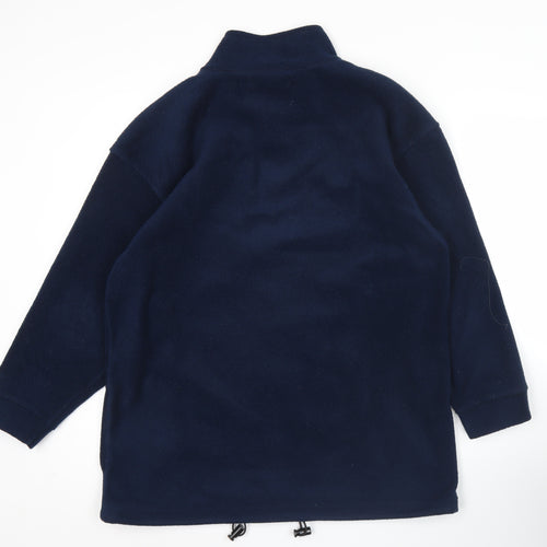 St. Bernard Womens Blue Fleece Full Zip Jacket Size 16