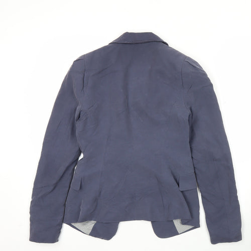 H&M Women’s Blue Blazer Jacket Size 4 Regular Fit Workwear