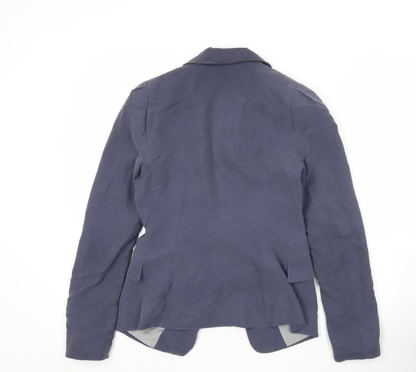 H&M Women’s Blue Blazer Jacket Size 4 Regular Fit Workwear