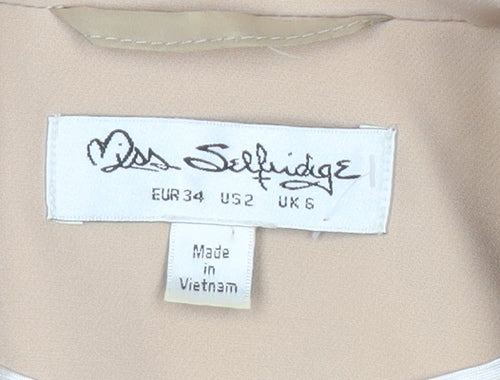 Miss Selfridge Women’s Beige Blazer UK 6 Tailored Jacket