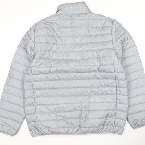 George Mens Grey XL 45-47" Puffer Jacket Lightweight Quilted Coat