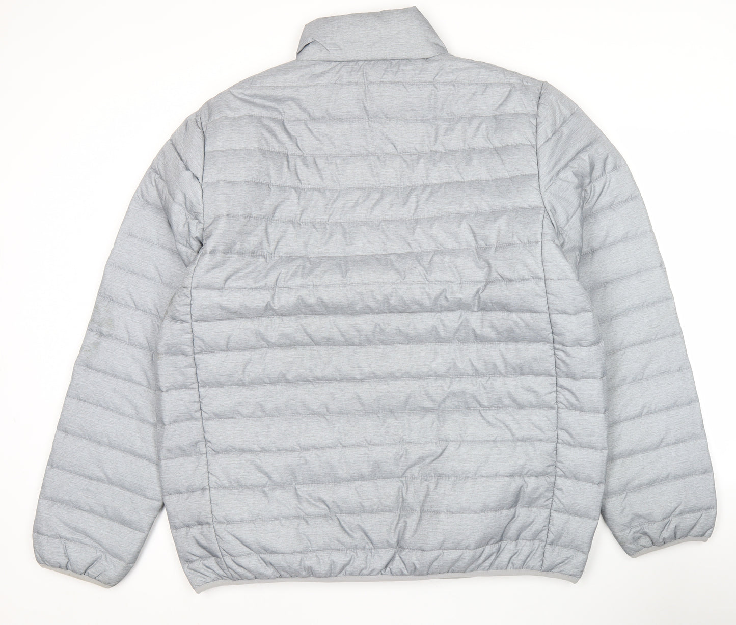 George Mens Grey XL 45-47" Puffer Jacket Lightweight Quilted Coat
