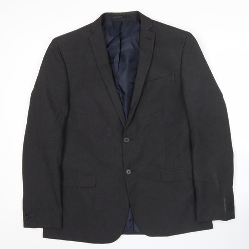 Limehaus Men's Grey Suit Jacket 42R Regular Fit Two-Button
