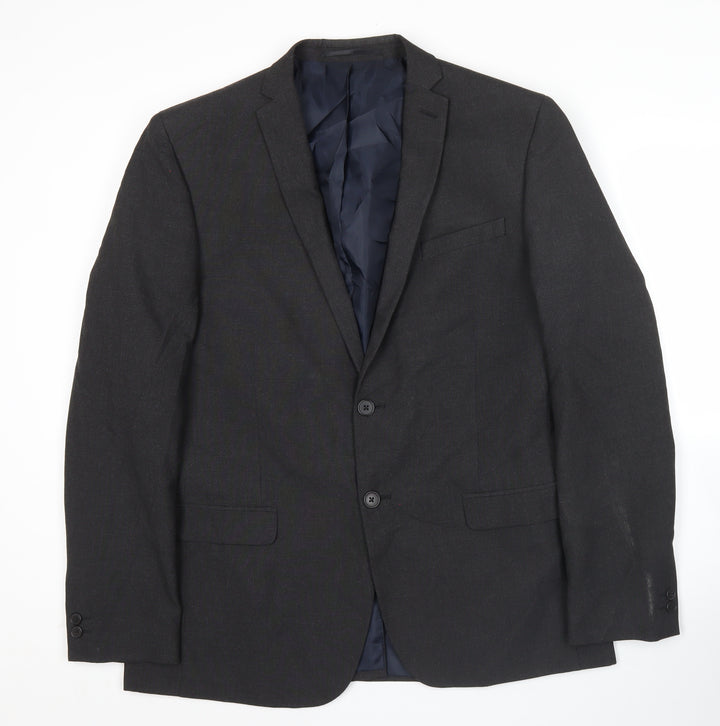 Limehaus Men's Grey Suit Jacket 42R Regular Fit Two-Button