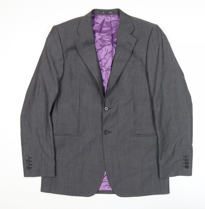 Charles Tyrwhitt Men’s Grey 38L Wool Blazer Jacket Classic Fit