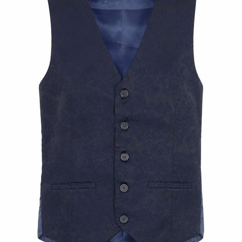 Bolongaro Trevor Men’s Blue Floral Suit Waistcoat Size 34 Formal