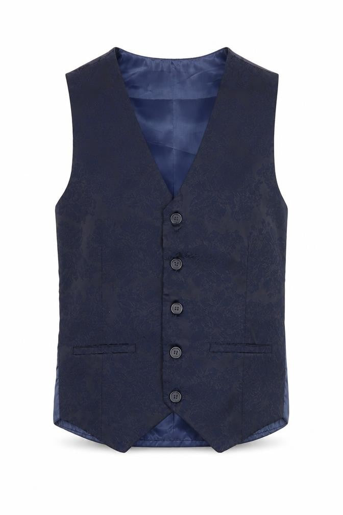 Bolongaro Trevor Men’s Blue Floral Suit Waistcoat Size 34 Formal