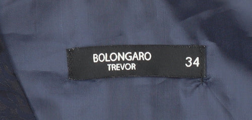Bolongaro Trevor Men’s Blue Floral Suit Waistcoat Size 34 Formal