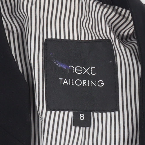 Next Women Black Tailored Blazer Jacket Size 8 Slim Fit Workwear