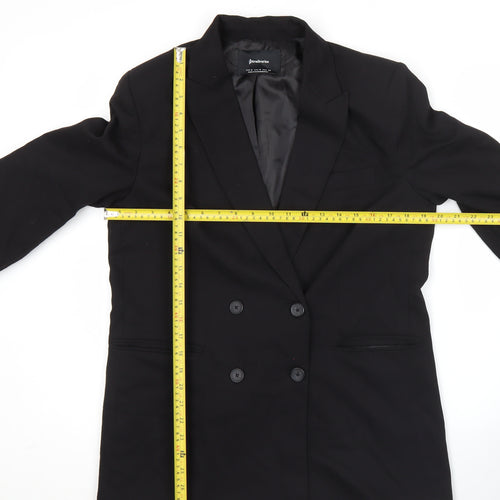Stradivarius Womens Black Size 12 Double Breasted Blazer Jacket