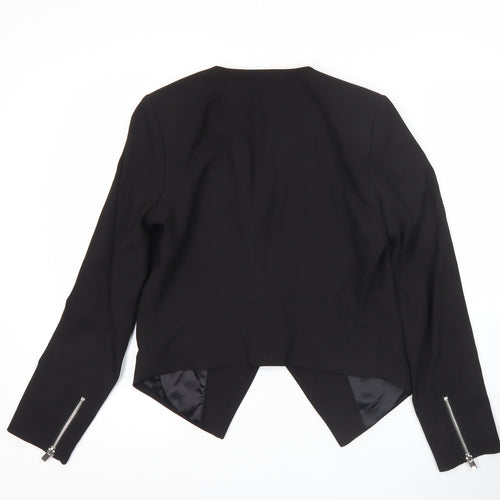 H&M Women Black Size 10 Shawl Lapel Blazer Jacket