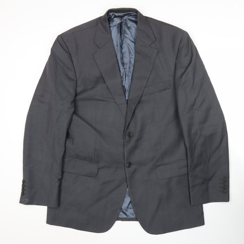 Marks and Spencer Men’s Grey Wool Blazer Jacket 40” Chest Regular Fit