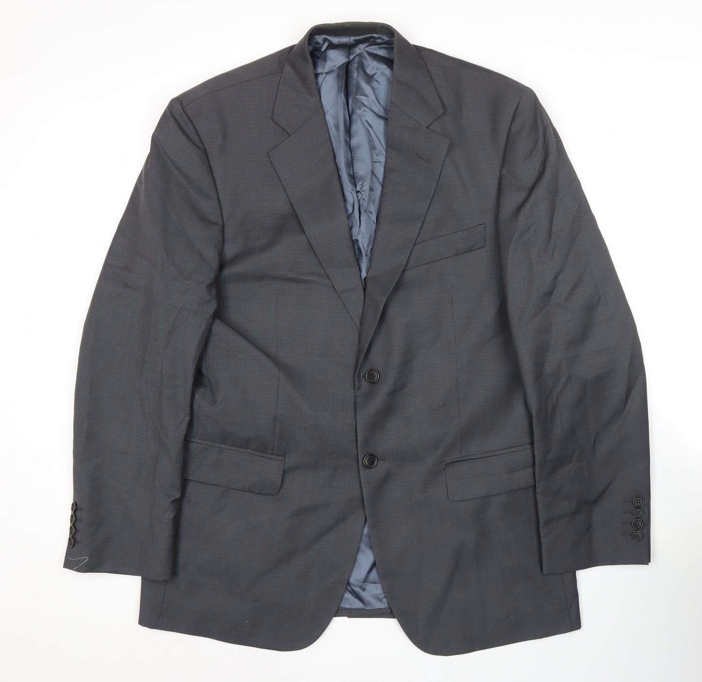 Marks and Spencer Men’s Grey Wool Blazer Jacket 40” Chest Regular Fit